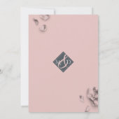 Römische Pfirsiche und Weiße Blüten Einladung (Rückseite)