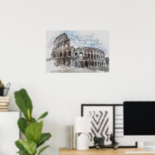 Römische Postkarte – Durch Jahrhunderte, Durch Leg Poster (Heimbüro)