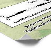 Römische Reichskarte während der Amtszeit von Kais Poster (Ecke)