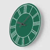 Römische Rufnummern auf dem Grünen und Weißen Ring Große Wanduhr (Winkel)