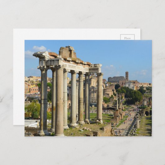 Römische Ruinen in Rom - Italien Postkarte (Vorne/Hinten)