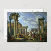 Römische Ruinen mit Prophet, 1751 Postkarte (Vorne/Hinten)
