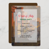 Römische Ruinen Vintag Geschmack Italien Abendesse Einladung (Vorne/Hinten)