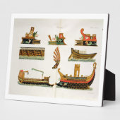 Römische Schiffe mit Angaben zu den Galionsfiguren Fotoplatte (Seite)