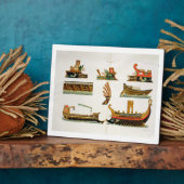 Römische Schiffe mit Angaben zu den Galionsfiguren Fotoplatte (Seite)