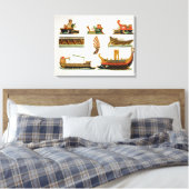 Römische Schiffe mit Angaben zu den Galionsfiguren Leinwanddruck (Insitu (Schlafzimmer))