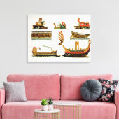 Römische Schiffe mit Angaben zu den Galionsfiguren Leinwanddruck (Insitu (Wohnzimmer))