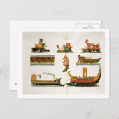 Römische Schiffe mit Angaben zu den Galionsfiguren Postkarte (Vorne/Hinten)