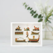 Römische Schiffe mit Angaben zu den Galionsfiguren Postkarte (Stehend Vorderseite)