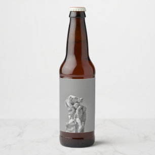 Römische Skulpturen in moderner Komposition Bierflaschenetikett