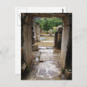 Römische Steintür in Ephesus, Türkei Postkarte (Vorne/Hinten)
