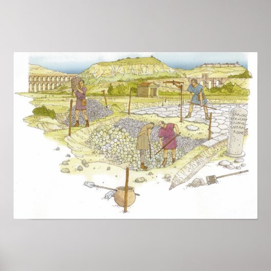 Römische Straße. Detail Poster (Vorne)