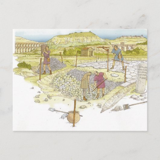 Römische Straße. Detail Postkarte (Vorderseite)