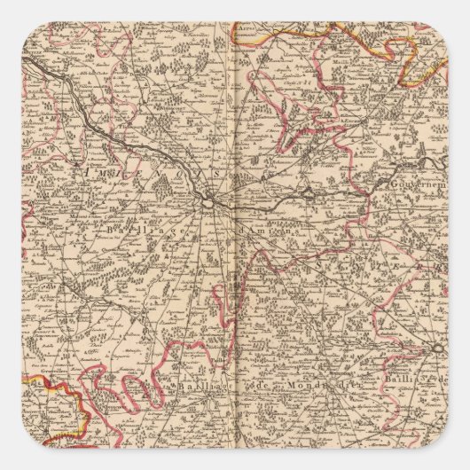 Römische Straßen und Kirchen Quadratischer Aufkleber (Vorderseite)