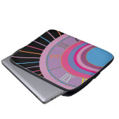 römische Uhr Lila Oran blauer Rosa Laptopschutzhülle (Vorne Knopf)