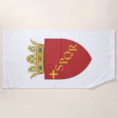 Römische Wappen (SPQR) (Rom, Italien) Strandtuch (Vorderseite)