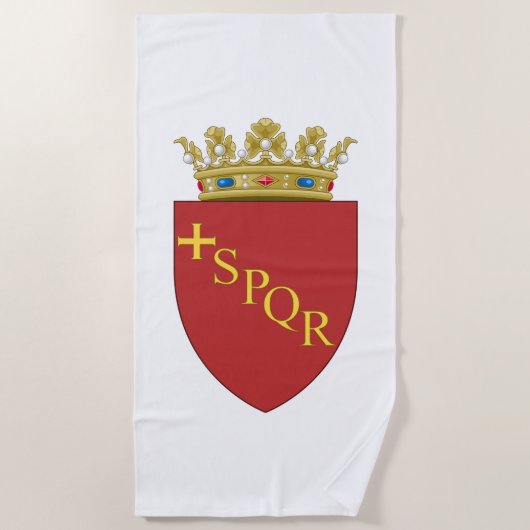 Römische Wappen (SPQR) (Rom, Italien) Strandtuch (Vorderseite)