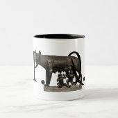 Römische Wolf-Tasse Zweifarbige Tasse (Mittel)
