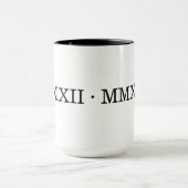 Römische Zahl Datum Tasse (Zentrum)