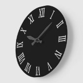 Römische Zahlen in Schwarz und Weiß Große Wanduhr (Winkel)