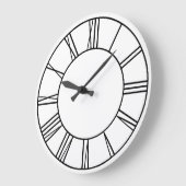 Römische Zahlen in Weiß und Schwarz Große Wanduhr (Winkel)