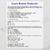 Römische Zahlen schnell lernen | Flyer für Bildung (Vorne)