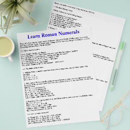 Römische Zahlen schnell lernen | Flyer für Bildung