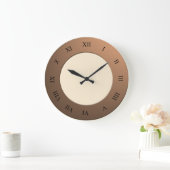 römische Ziffern auf Messingrahmen in beliebiger F Große Wanduhr (Zuhause)