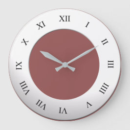 Römische Ziffern im weißen Rahmen auf jeder Farbe Große Wanduhr