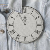 Römische Ziffern-Ziffernblatt B&W Button (Beispiel)