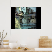 Römischer Brunnen, Aix-en-Provence, Frankreich Poster (Küche)