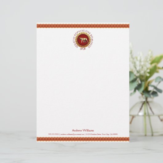 Römischer Empirestil Briefkopf (Stehend Vorderseite)