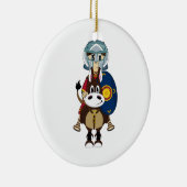 Römischer Gladiator auf Pferdeverzierung Keramikornament (Rechts)