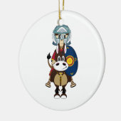 Römischer Gladiator auf Pferdeverzierung Keramikornament (Links)