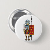 Römischer Gladiator mit Knopf Button (Vorne & Hinten)