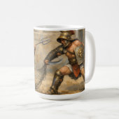 Römischer Gladiatorenkampf Klassische Kunst Kaffeetasse (VorderseiteRechts)