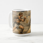 Römischer Gladiatorenkampf Klassische Kunst Kaffeetasse (Vorderseite Links)