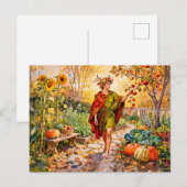 Römischer Gott Faunus Herbstgarten Postkarte (Vorne/Hinten)