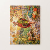 Römischer Gott Faunus Herbstgarten Puzzle (Vertikal)