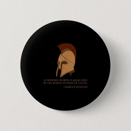 Römischer Kaiser Marcus Aurelius - Stoische Philos Button (Vorderseite)