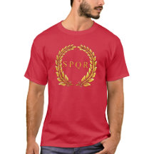 Römischer Kaiser-SPQR Lorbeer-T - Shirt