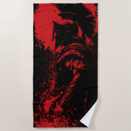 Römischer Kriegerhelm-Silhouette-Kunst Strandtuch