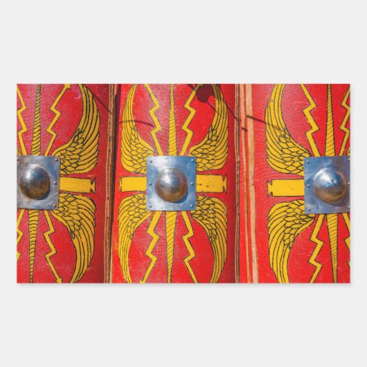 Römischer Militärschild - Skutum Rechteckiger Aufkleber (Vorderseite)