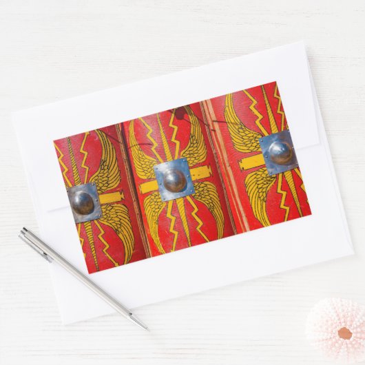 Römischer Militärschild - Skutum Rechteckiger Aufkleber (Umschlag)