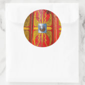 Römischer Militärschild - Skutum Runder Aufkleber (Tasche)