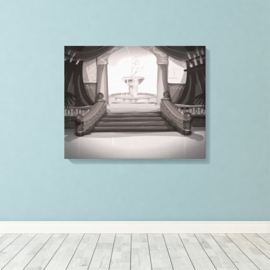 Römischer Palast Leinwanddruck (Insitu (Holzboden))