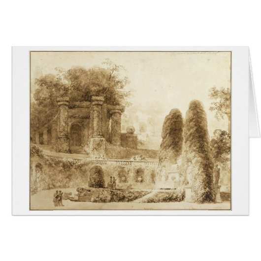 Römischer Park mit Brunnen Jean-Honore Fragonard (Vorderseite (Horizontal))