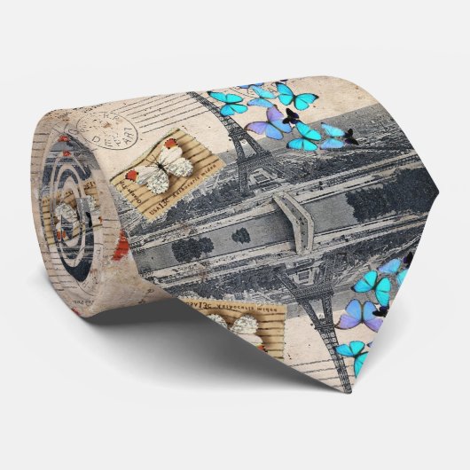 Römischer Schmetterlingturm Krawatte (Gerollt)