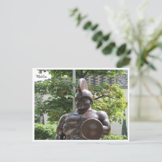 Römischer Soldat Botero Postkarte (Stehend Vorderseite)