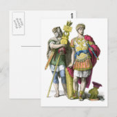 Römischer Standardträger und General Postkarte (Vorne/Hinten)